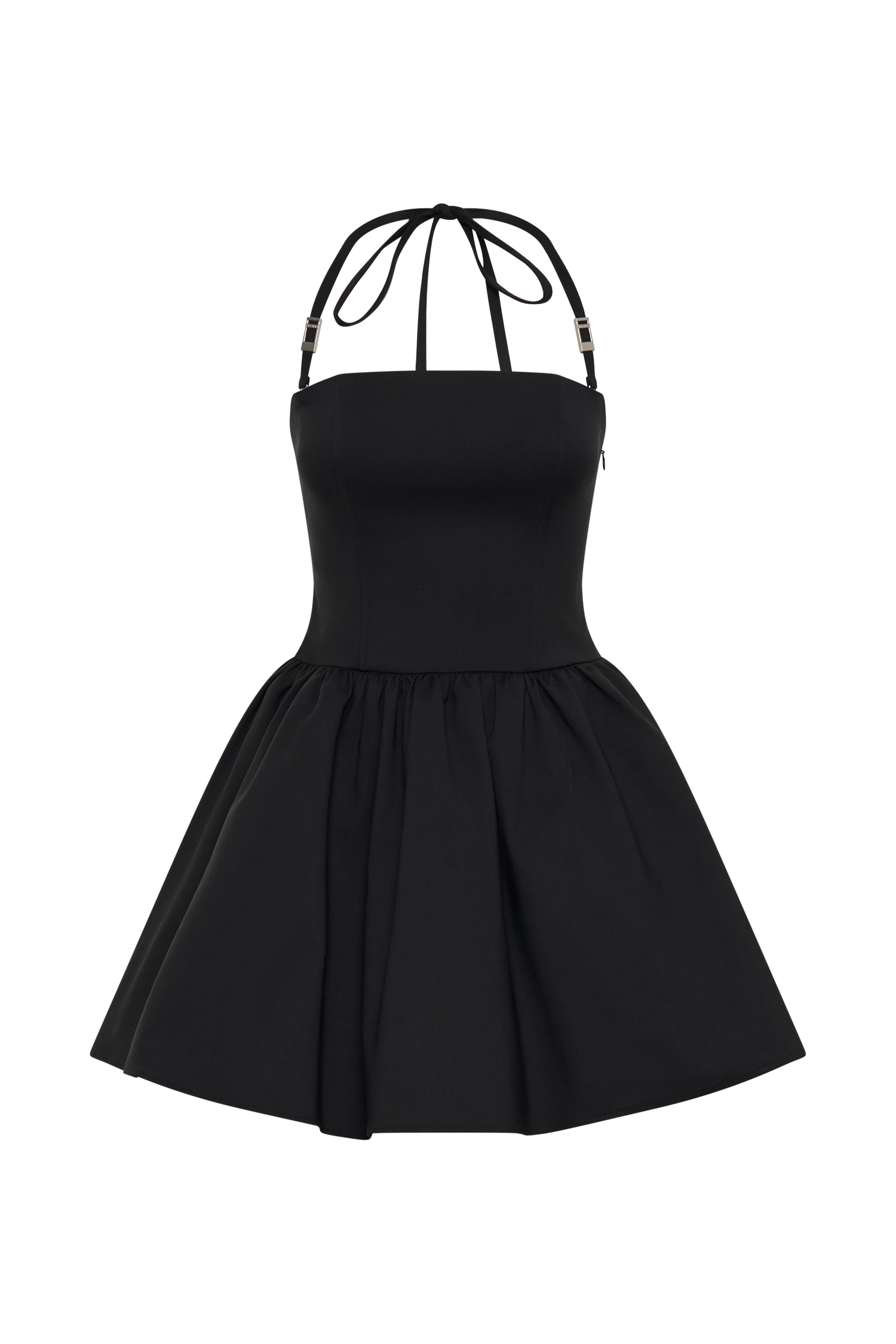 Ruby Halter Mini Dress - Black