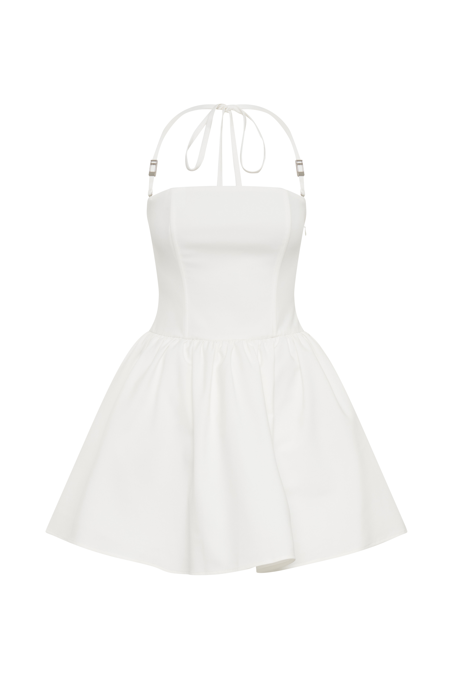 Ruby Halter Mini Dress - White