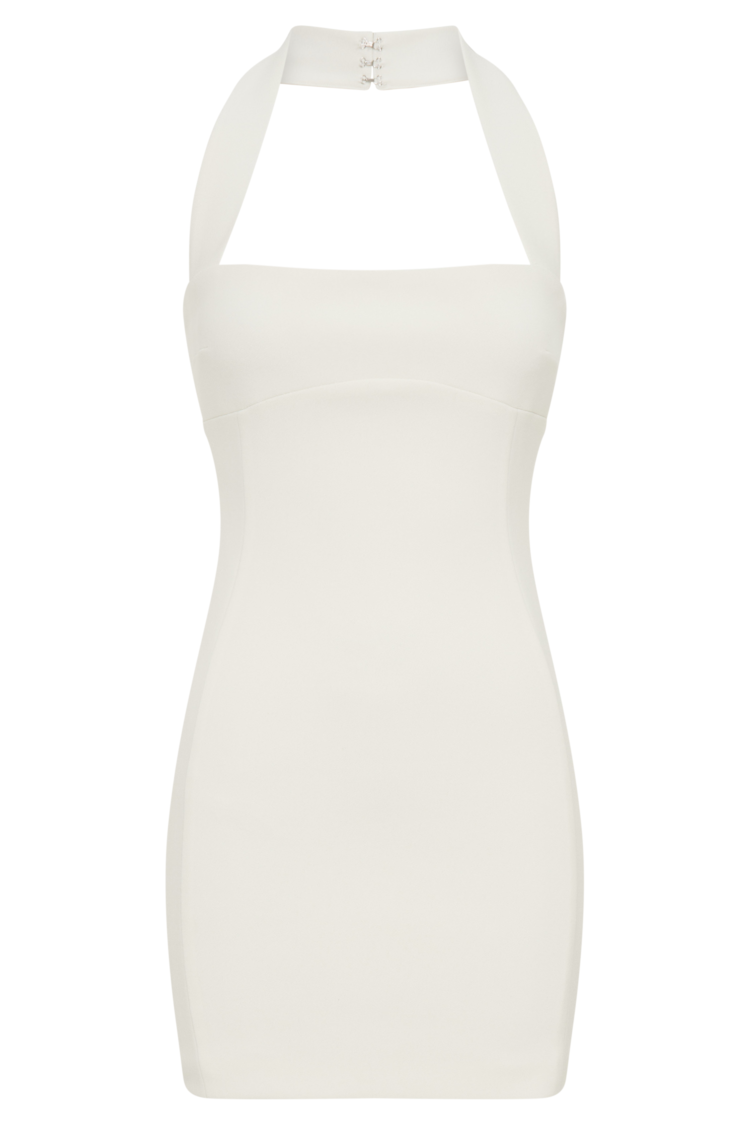 Amelita Suiting Halter Mini Dress - Ivory