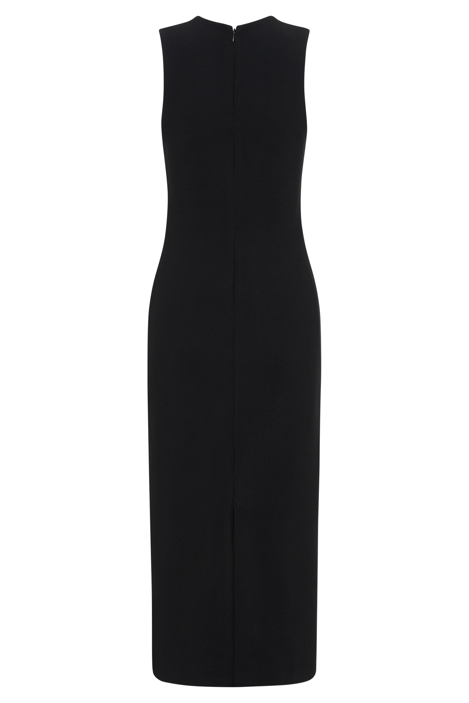 Frida Crepe Midi Dress - Black