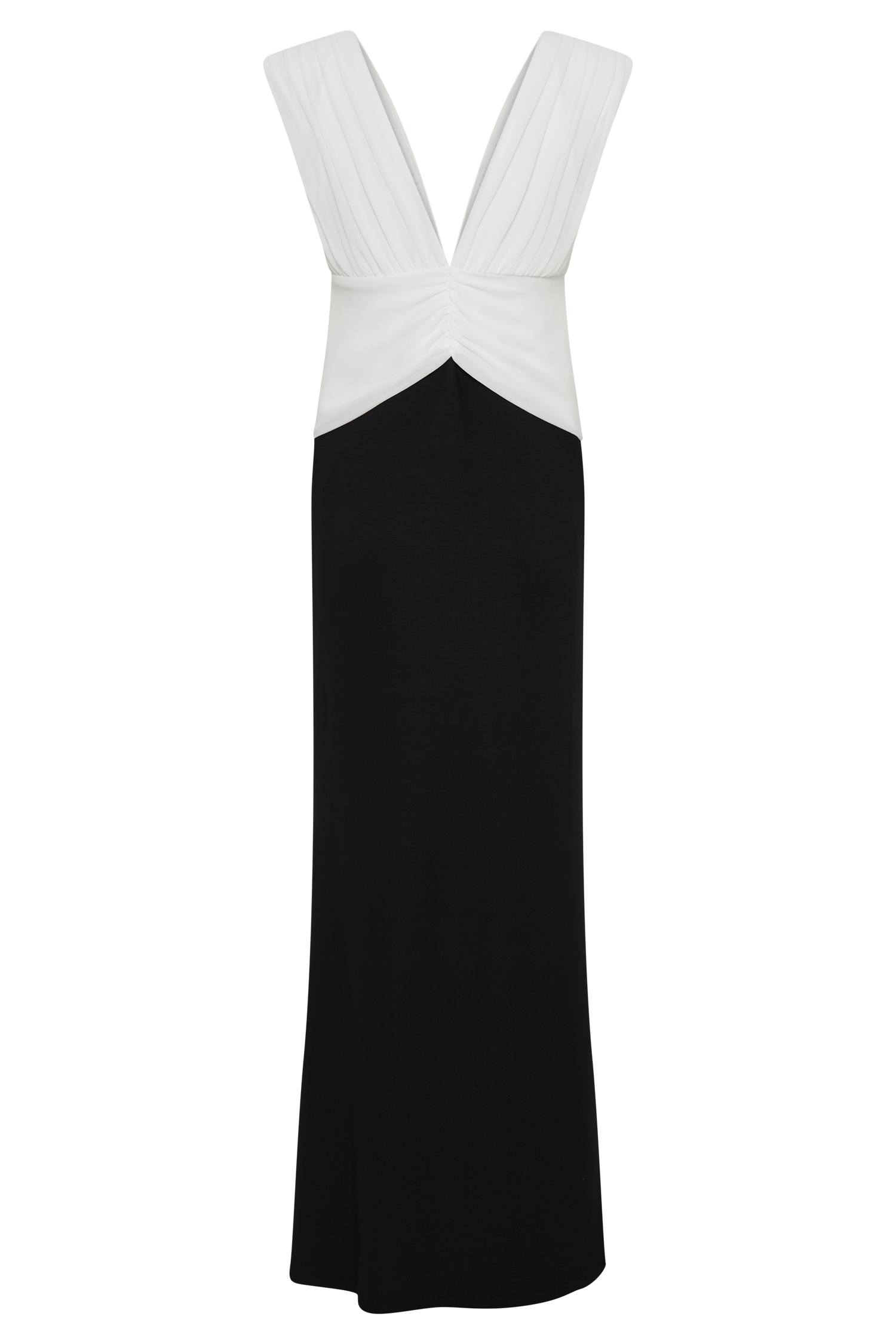 Monique Contrast Maxi Dress - Black