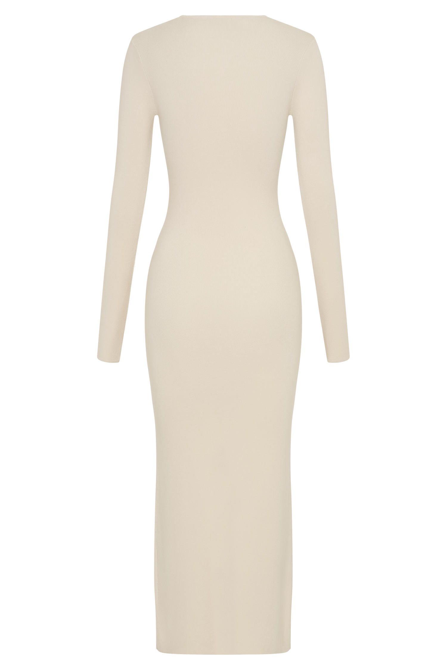 Mckenna Embroidered Knit Midi Dress - Cream And Ivory