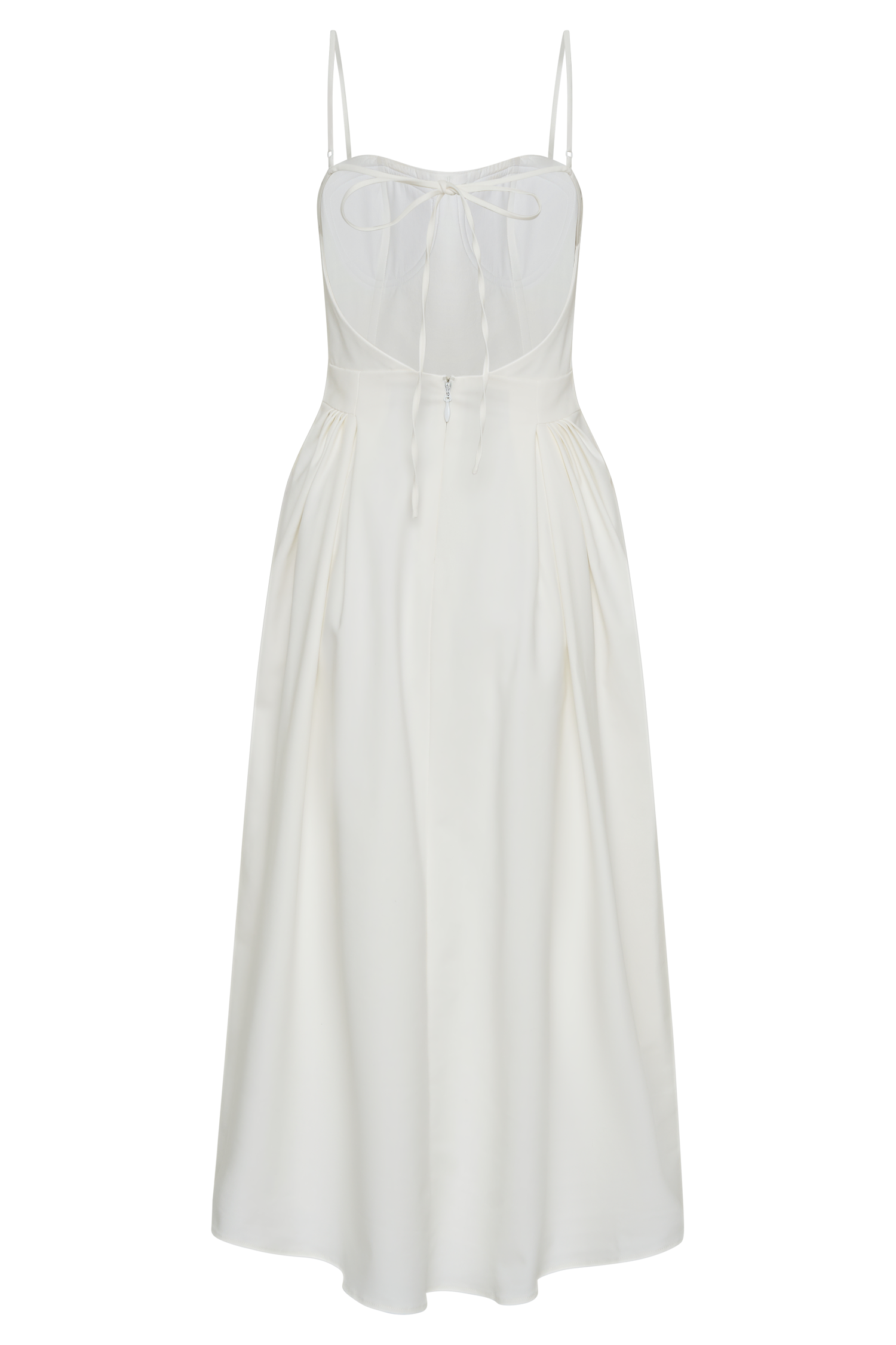 Rebecca Cotton Midi Dress - White