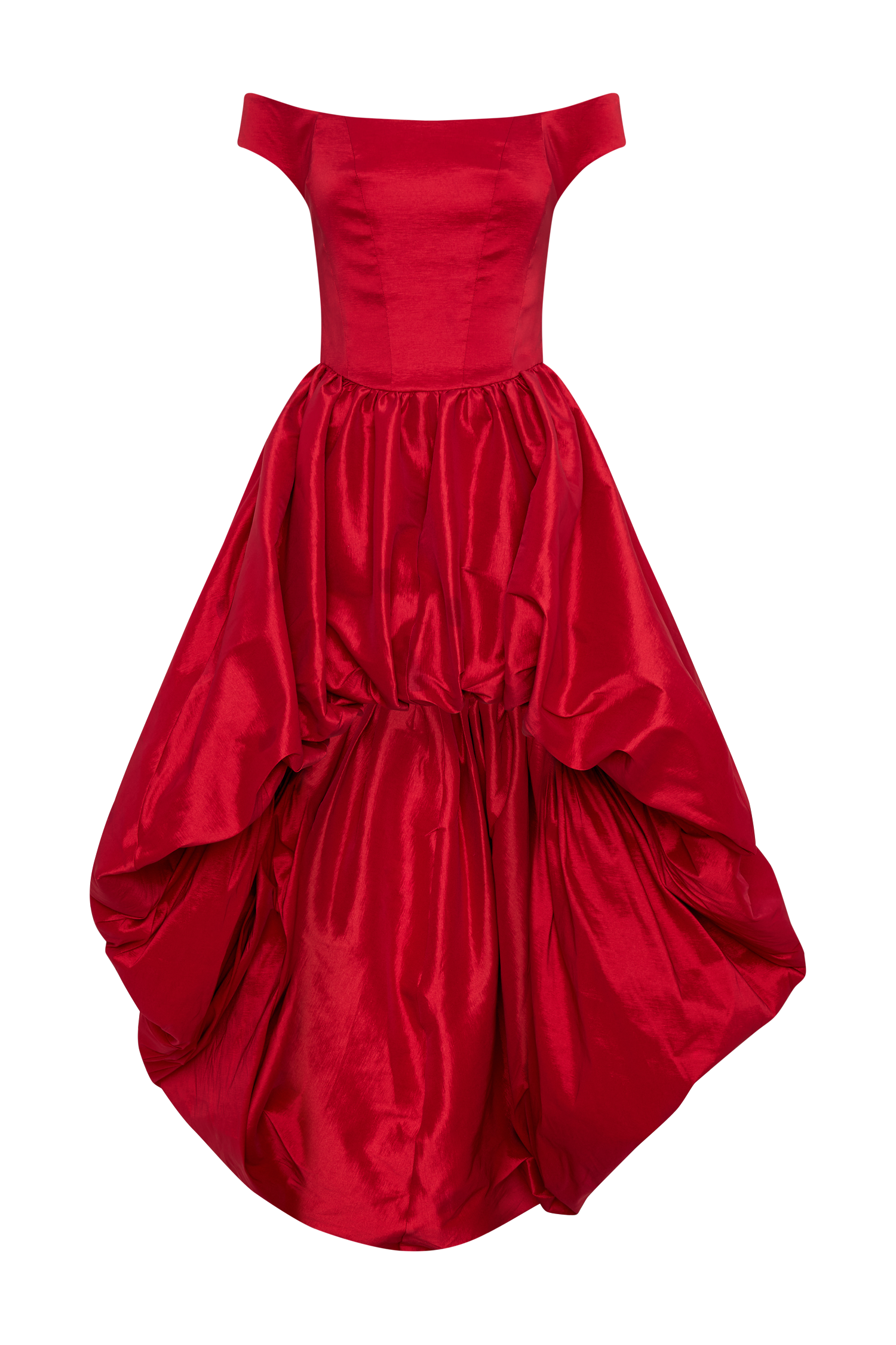 Amelia Bubble Maxi Dress - Ruby Red