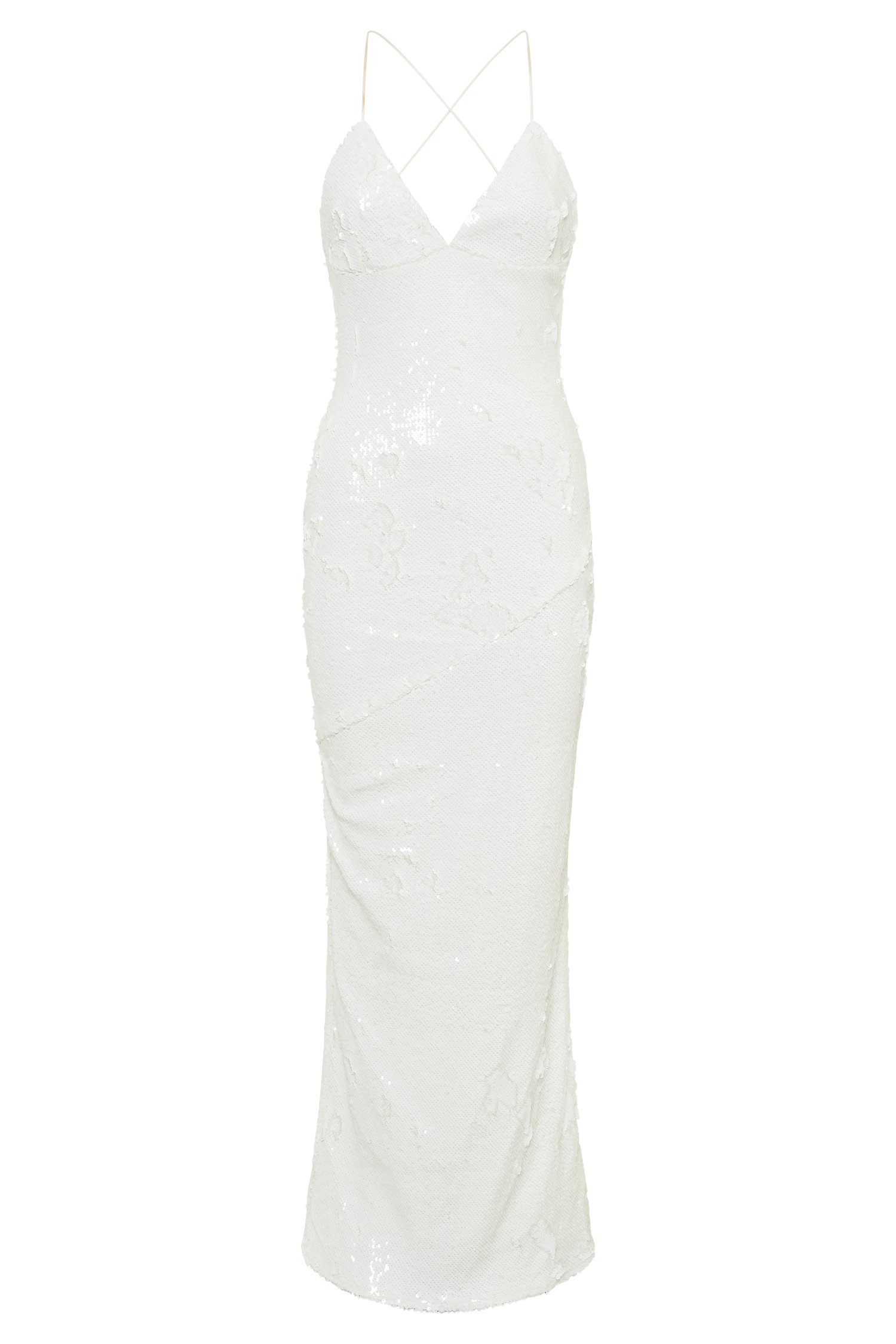 Gracie Sequin Maxi Dress - White