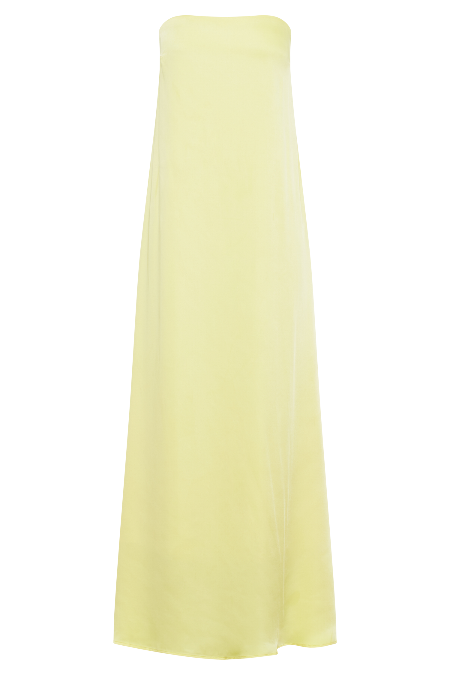 Luisa Strapless Maxi Dress - Lemon