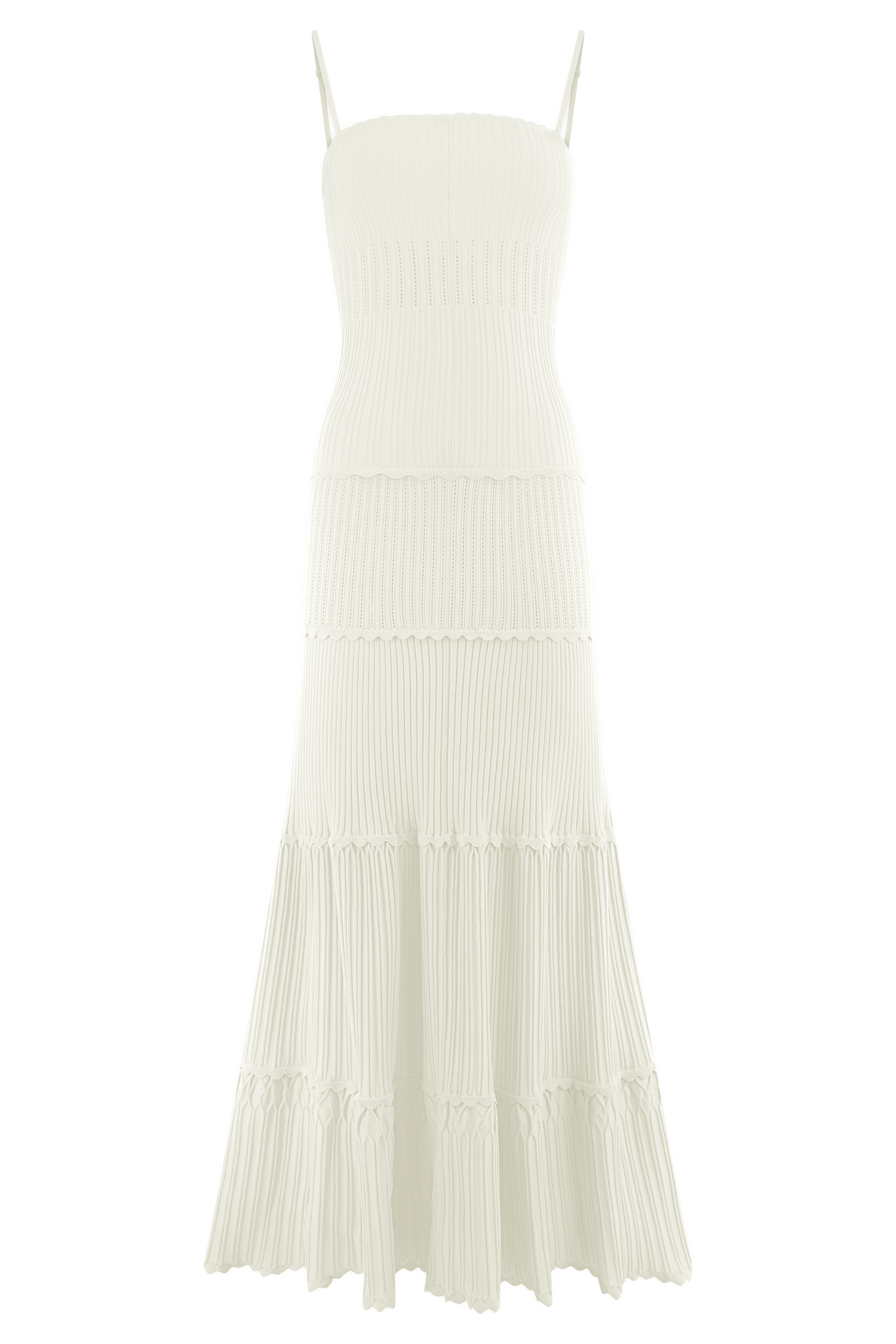 Finley Pointelle Knit Maxi Dress - Ivory