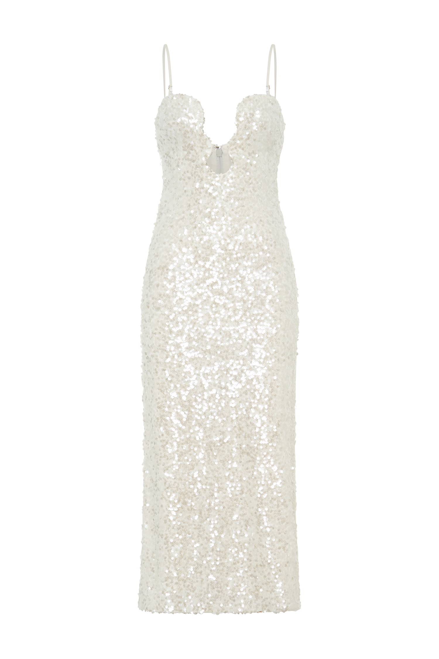 Makari Sequin Maxi Dress - White