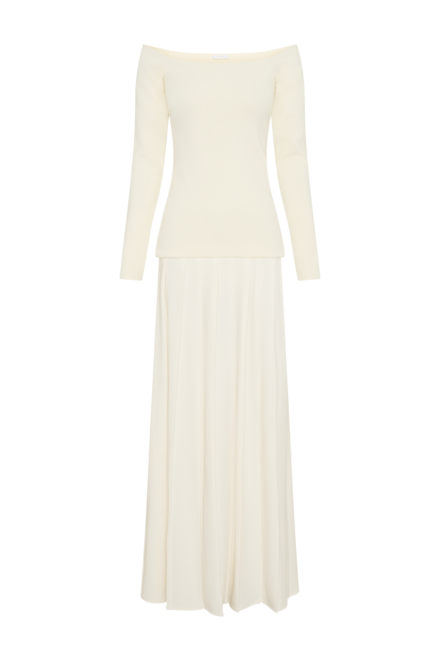 Presley Knit Off Shoulder Maxi Dress - Ivory