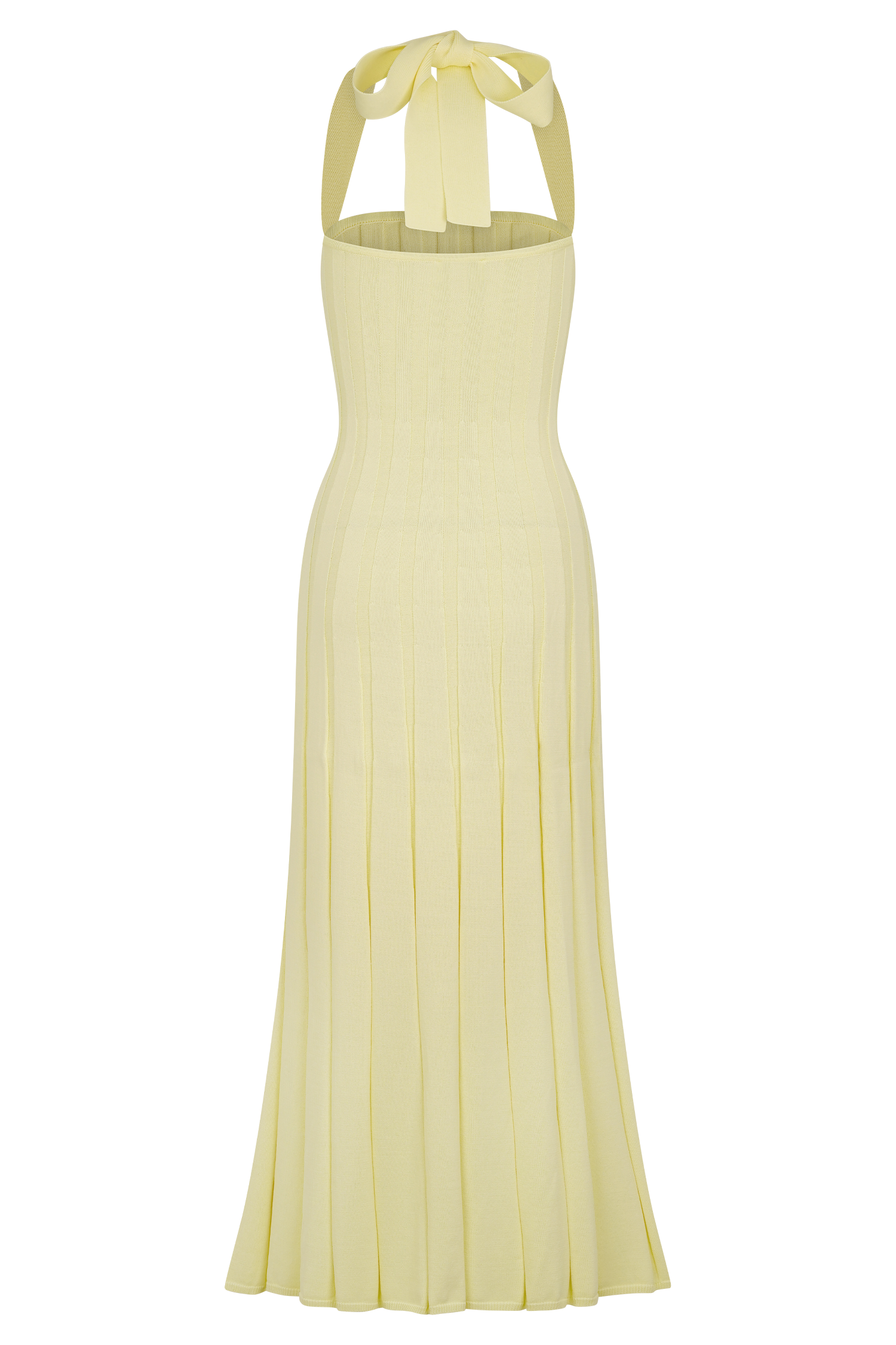 Jacqui Halter Knit Midi Dress - Lemon