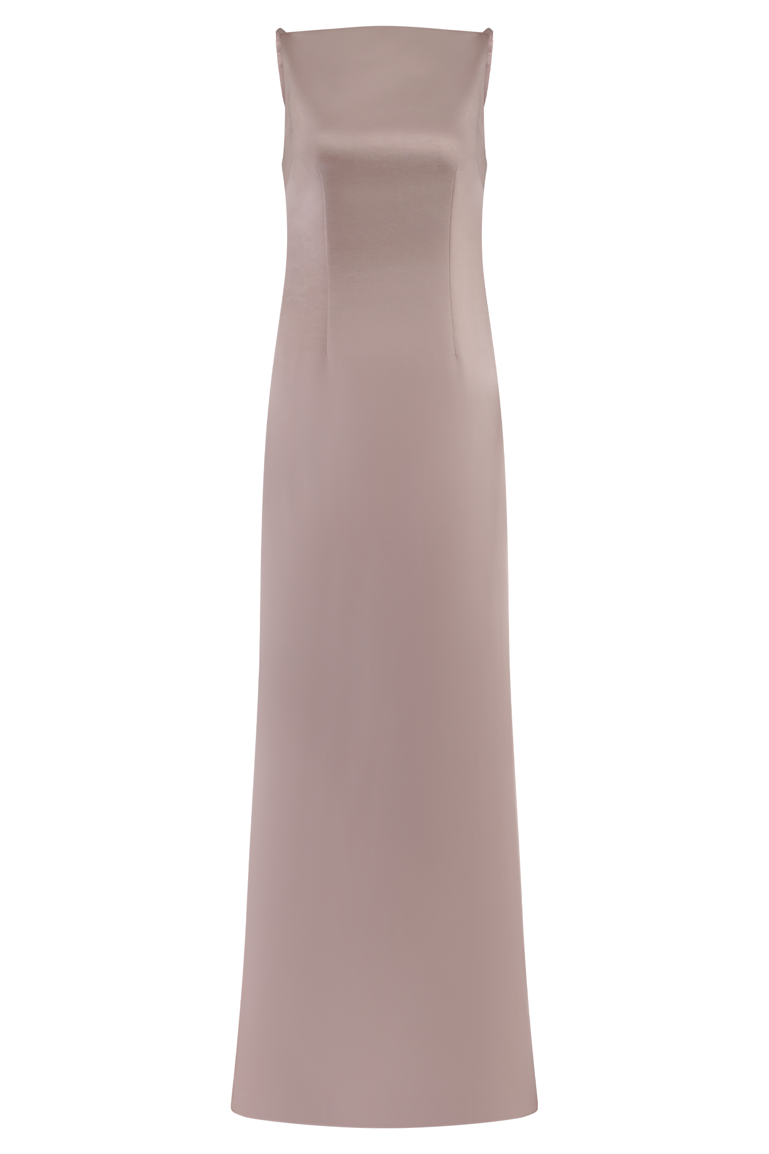 Violet Sleeveless Satin Maxi Dress - Soft Pink