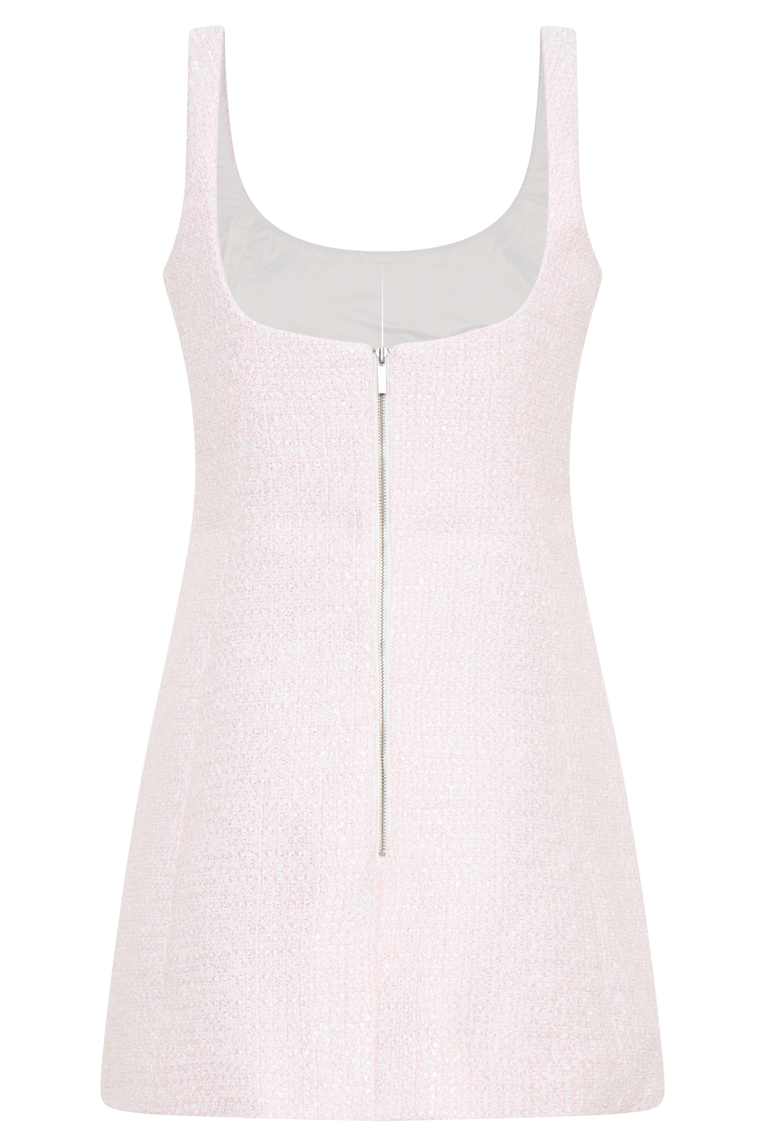 Beth Tweed Mini Dress - Fairy Floss Pink